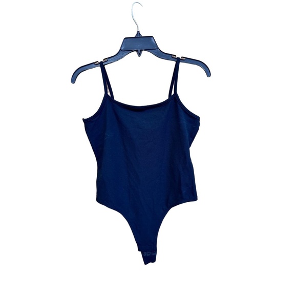 Madewell Black Thin Straps Snap Closure Bodysuit Medium New W/Tag Closet Staple - Picture 1 of 5